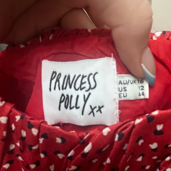 never worn, princess polly red mini dress, size US 12 - Picture 4 of 4